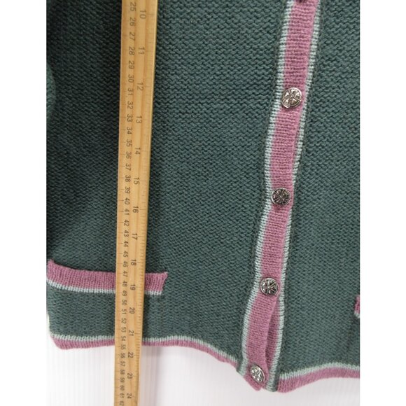 VINTAGE Skyr Sweater 38 Shetland Wool Cardigan Trachten Austrian * - Picture 4 of 10